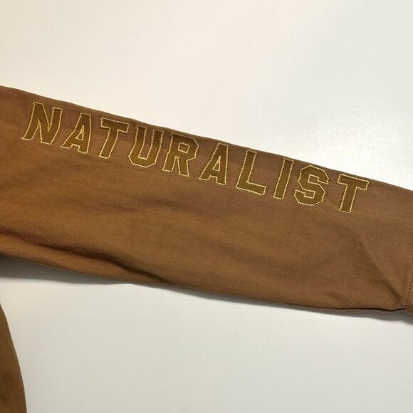 LRG Trucker Jacket Men’s Medium Brown Tan Denim Lifted Research Group Naturalist - Picture 8 of 9